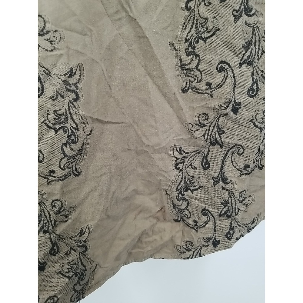 Andrea Palombini Mens XL Button Up Long Sleeve Shirt Brown Scroll Italy - Picture 6 of 8